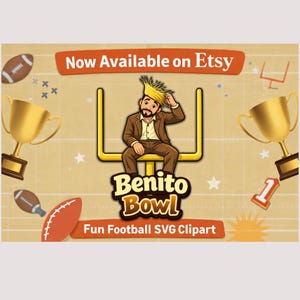 Benito Bowl-bannersjabloon | Feestdecoratie Game Day Watch | Bewerkbare canva-sjabloon kampioenschapsbanner (digitale download)