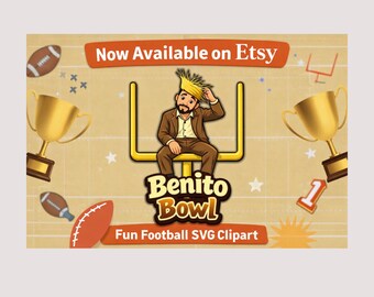 Benito Bowl Banner Template | Game Day Watch Party Decor (Digital Download)