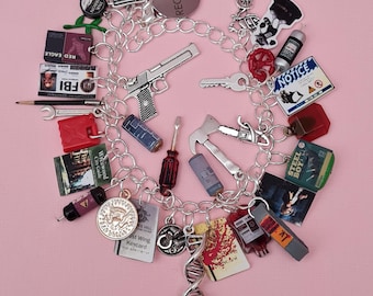 Resident Evil Requiem Charm Bracelet - Video Game Jewellery - Resident Evil Inspired Gifts - Zombie Apocalypse Jewellery