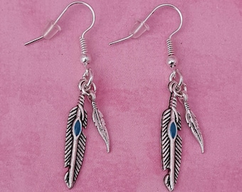 Resident Evil Claire Redfield Inspired Feather Earrings - Video Game Jewellery - Biohazard - Cosplay Jewellery - Bohemian Jewellery
