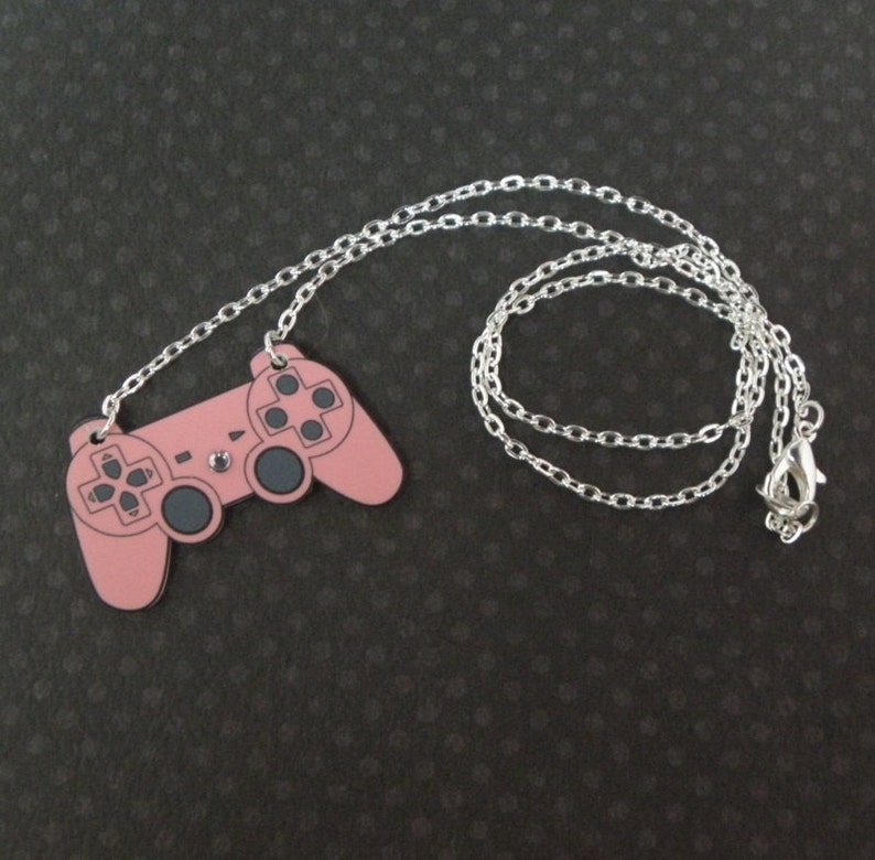 GIRL GAMER Pink Playstation Video Game Controller Necklace Etsy