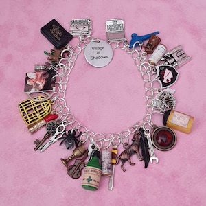 Resident Evil Village of Shadows OOAK Charm Bracelet - Video Game Jewellery - Video Game Inspired Gifts - Zombie Apocalypse Jewellery