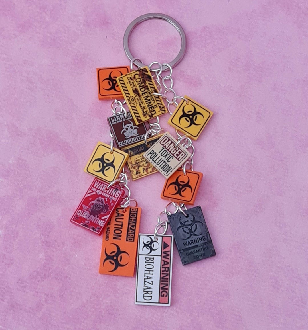 Biohazard Charm Keychain - Dokukawaii Accessories - Horror Inspired ...