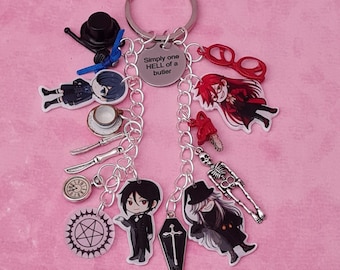 Black Butler Charm Keychain - Anime Accessories - Kuroshitsuji