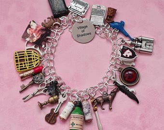 Resident Evil Village of Shadows OOAK Charm Bracelet - Video Game Jewellery - Video Game Inspired Gifts - Zombie Apocalypse Jewellery