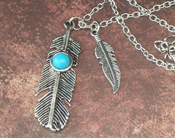 Resident Evil Claire Redfield Inspired Feather Necklace - Video Game Jewellery - Biohazard - Cosplay Jewellery - Bohemian Jewellery