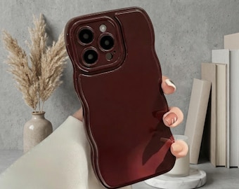 Glossy Phone Case, Slim Protective Case, Modern Design, Gift for Her, Stylish Phone Accessory