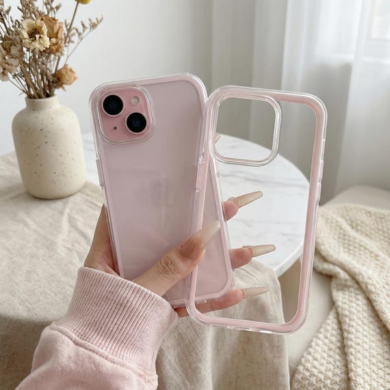 Clear Shockproof Phone Case, Military Grade Drop Protection, Slim Crystal Transparent Cover, Minimalist Gift for Her Graduation