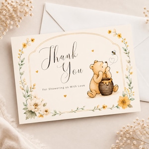 Pooh Thank You Cards - Etsy
