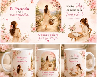 Christian Mug Wrap PNG | Diseño Sublimación Cristiana para Taza 11oz