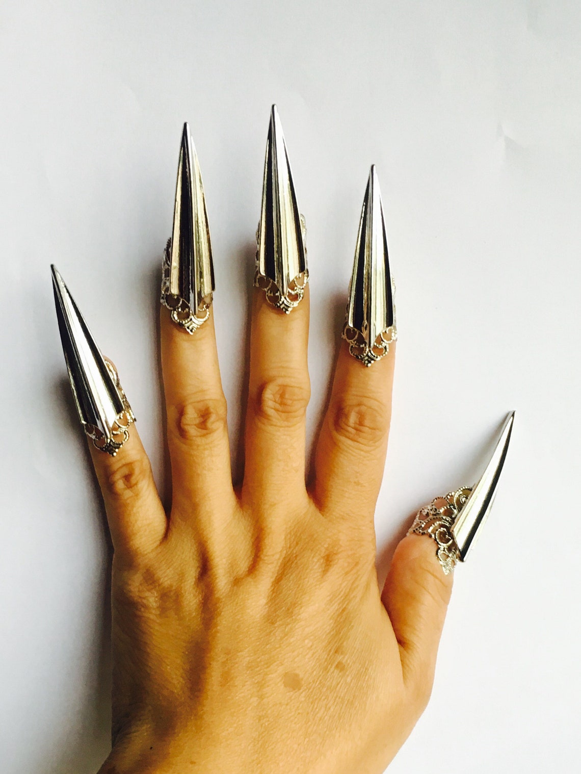 Steel Clawssilver Claw Ringssilver Nailsclaw Ringsgold - Etsy