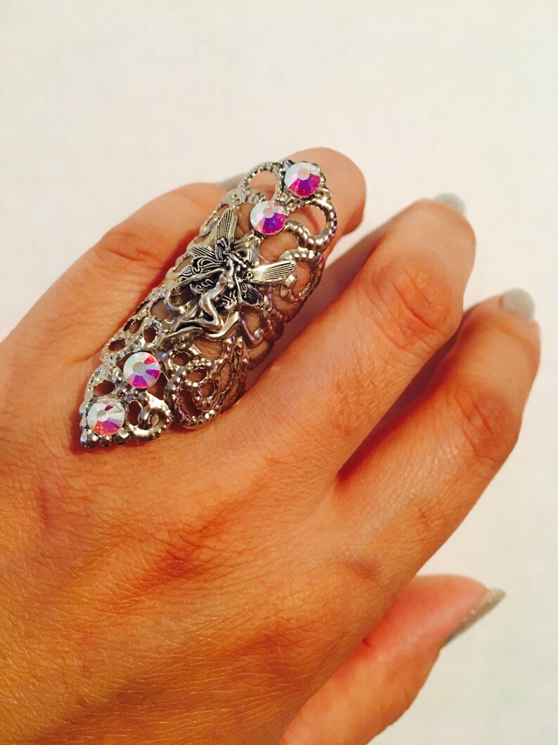 Flying fairy Ringarmor ringfairy jewelryfairieselvenelven Etsy