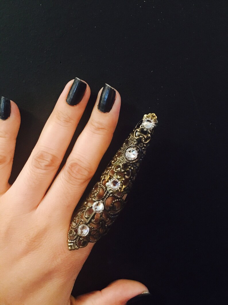 Shield Full Finger Ring Armor Ring Made With a Vintage Style Etsy