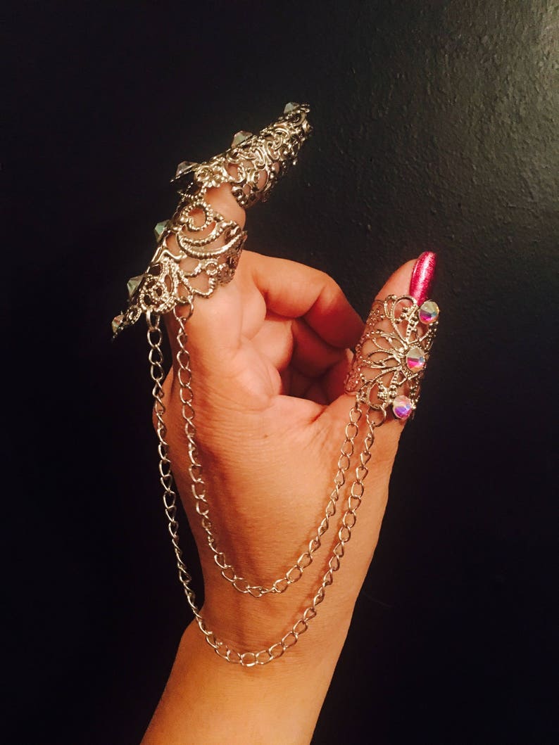 Finger Protection Rings Chained Armor Rings, Thumb Rings,claw Rings, Armor Claws, Shield Rings ...