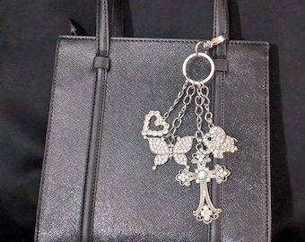 purse charm key chain, purse charm, bag charm, purse crystal charm, purse key chain, crystal key chain, crystal charm, purse crystal charms.