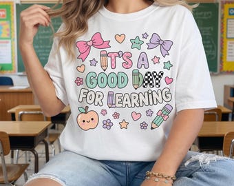 Day for Learning PNG, Teacher Sublimation Design, Retro Back to School PNG, Cute Kawaii Teacher Shirt Design, School Counselor PNG,Dtf Print