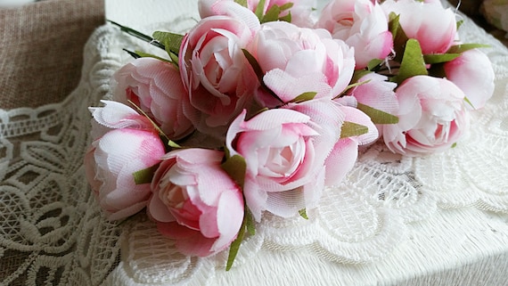 10 mm Light Peach Color Garden Rose Resin Flower Cabochons .tc