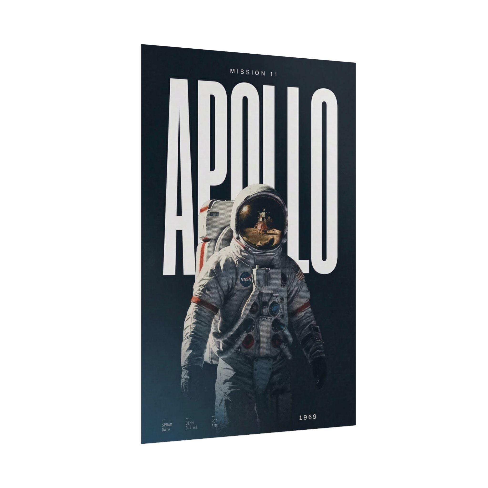 Apollo 11 Moon Landing Poster, Vintage NASA Space Art Print, Lunar ...