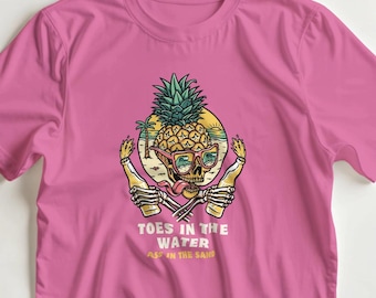 水に足を浸したビーチTシャツ｜カントリーレゲエバイブスTシャツ｜ユニセックス カンクンフェスティバルアパレル