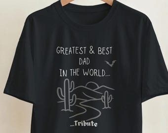 最高のお父さんへのトリビュートTシャツ｜父の日ギフト｜ロックレジェンドへのトリビュートTシャツ｜手作りの音楽好きTシャツ