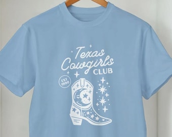 テキサス・カウガールズ・クラブ レトロカントリーミュージックTシャツ｜ヴィンテージウエスタンTシャツ｜彼女へのギフト