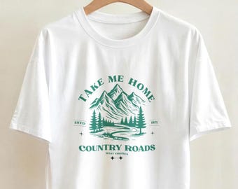 カントリーロードを故郷へ連れて帰って ヴィンテージカントリーミュージックTシャツ | レトロカントリーシャツ | 音楽好きへのギフト