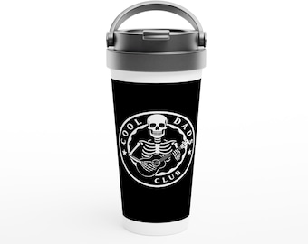 クールダッドクラブ ステンレススチール製トラベルマグ。父の日のギフト。ミュージシャンへのギフト。