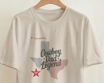 カウボーイパパ伝説の父の日カントリーTシャツ - ウエスタンパパへのギフト - ユニセックス ヘビーコットンTシャツ