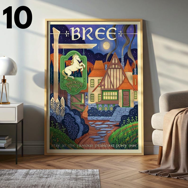 Lord of the Rings Travel Poster Set, Middle Earth Art Prints,hobbiton ...