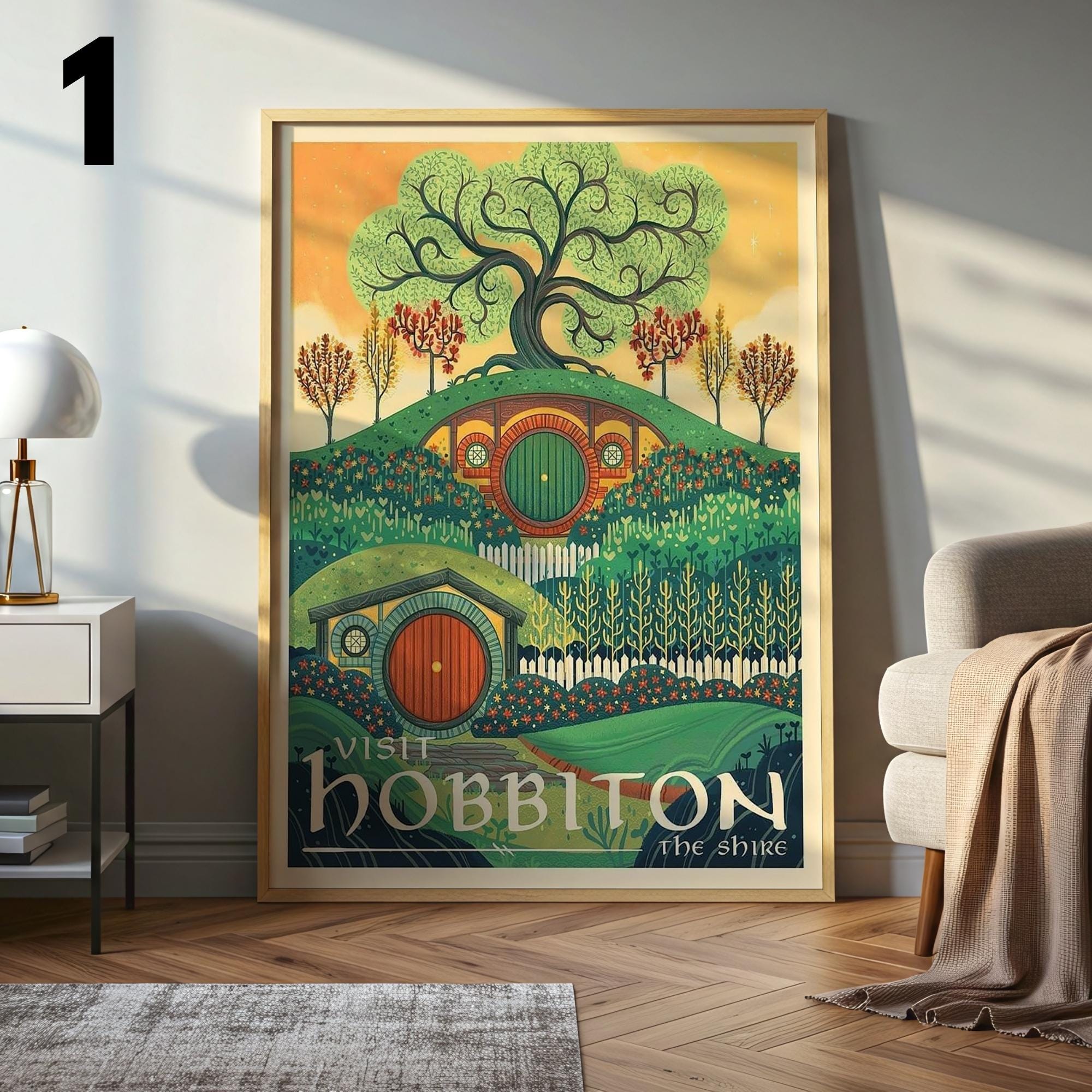 Lord of the Rings Travel Poster Set, Middle Earth Art Prints,hobbiton ...