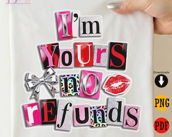 Y2K Sassy Ransom Note PNG | Hot Pink Leopard, Transparent (Digital Download)