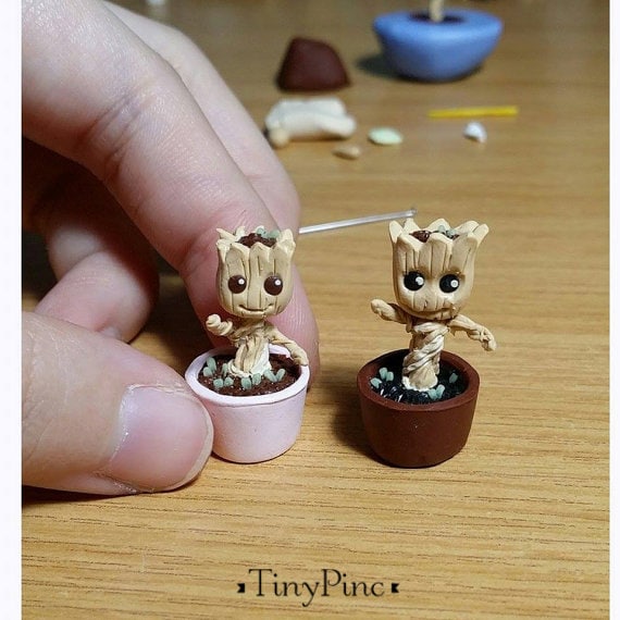 miniature groot figurine