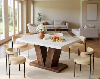 Modern Dining Table 47″ Rectangular Kitchen & Living Room