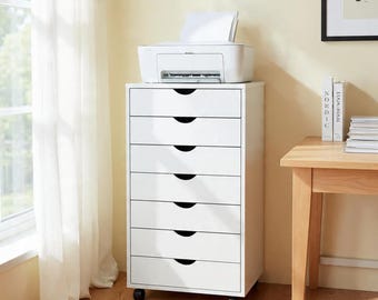 Rolling Office Storage Cabinet – Drawer Chest Mobile Organizer
