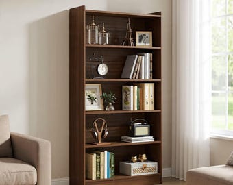 Tall 6-Tier Bookcase – 71″ Floor Standing Shelf for Living Room & Office