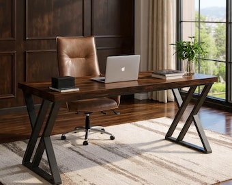 Writing Computer Desk 55 Inch Modern Home Office Table