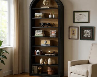 Modern Bookcase with Storage | 8-Tier Open Shelving Unit