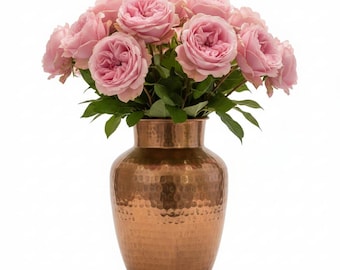 Handmade Hammered Copper Rose Vase | Moroccan Urn Flower Vase | Luxury Home Centerpiece | Unique Gift Her | Ships Fast | CopperGloww