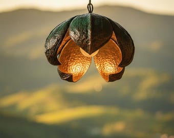 Lámpara colgante Demogorgon Copper Bloom / Iluminación artesanal marroquí / Stranger Things