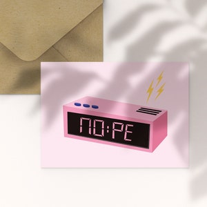 Nope Greetings Card | Cute Sarcastic Card | Funny Card For Friend | Illustrated Gift Cards | Kawaii Greetings Card