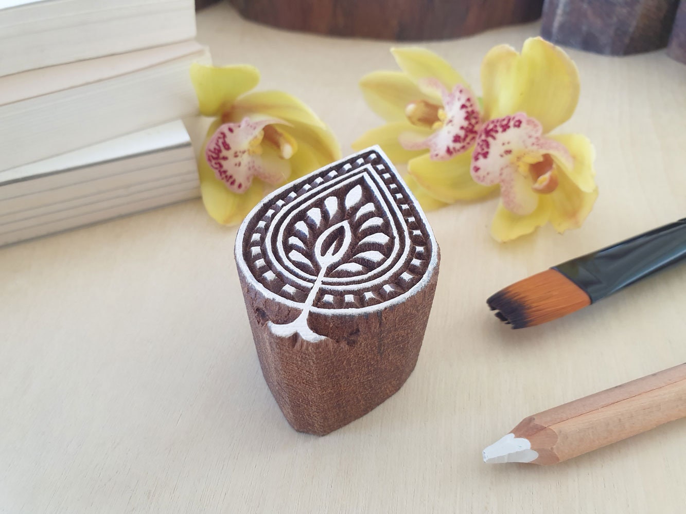 Leaf Stamp, Stamps, Printing Blocks, Art Supplies, Wood Stamp, Wooden Stamp, Handmade Stamp, Wood Print Blocks, Art Stamps, Stamps Craft