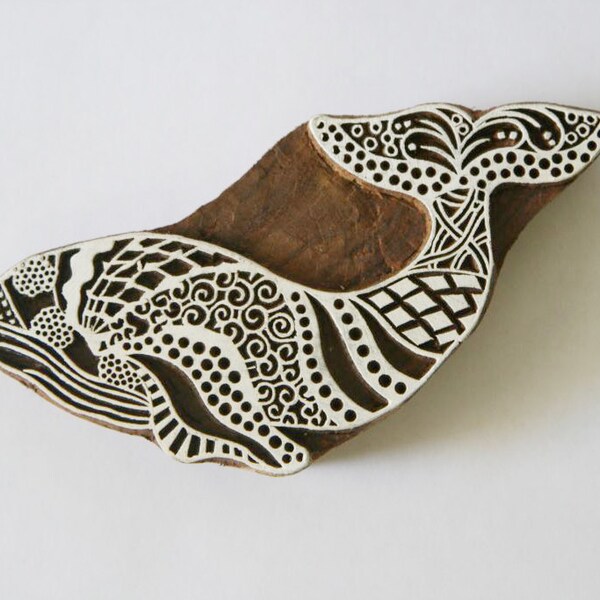 Whale Stamp - Indian Hand Carved Wood Block