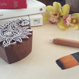 Paisley Stamp, Wooden Printing Block, Wood Block, Wooden Stamp, Stamp Block, Fabric Stamp, Pottery Stamp,India - #4