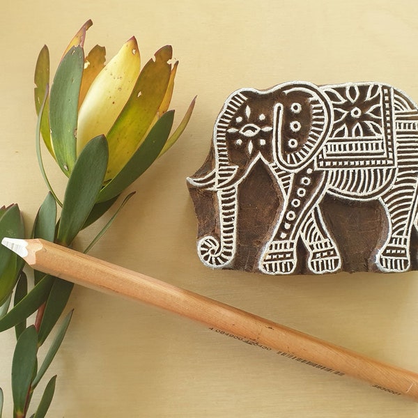 Elephant Stamp, Printing Blocks , Woodblock, Wooden Stamp, Craft Supplies, Art Stamps, Hand Carved Stamp