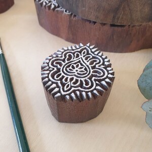 Flower Stamp, Floral Stamps, Wooden Printing Block, Hand Carved Stamps, India Wood Block