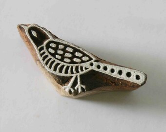 Bird Stamp - Indian Wood Block Printing Hand Carved Stamp #4