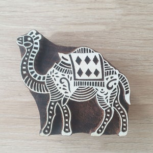 Timbro cammello, blocchi di stampa, timbri in legno, forniture artigianali, India