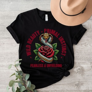 Snake shirt, Oversize Graphic Tee, Vintage Boho Tshirt, Organic Cotton, Retro Animal Design, Eco-Friendly Casual Wear