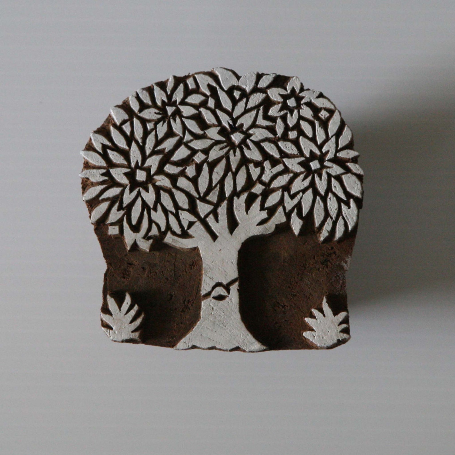 Tree Stamp Hand Carved Wood Block Printing Stamp India Etsy