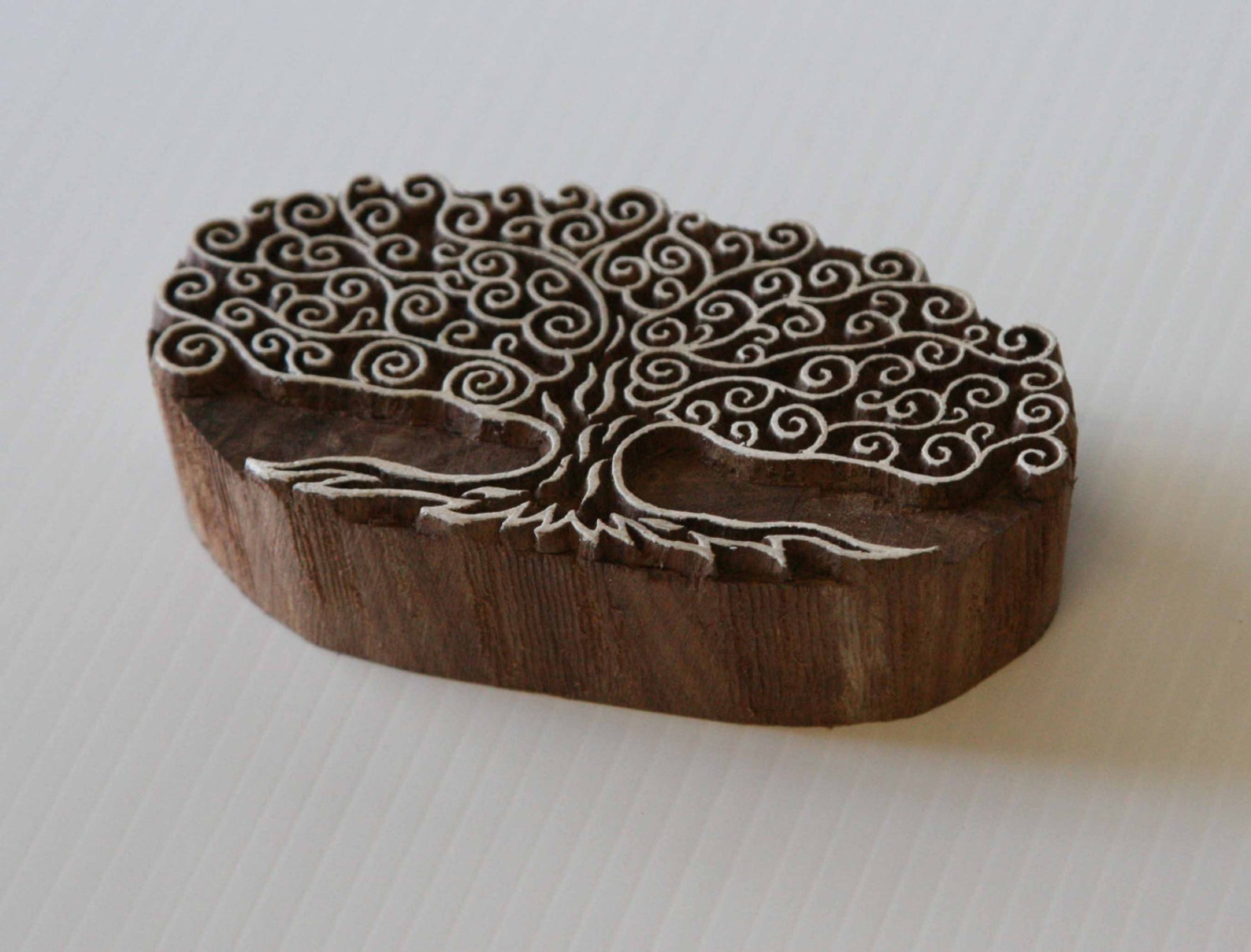 Indian Wood Block Printing Stamp Hand Carved Tree Stamp 5 Etsy